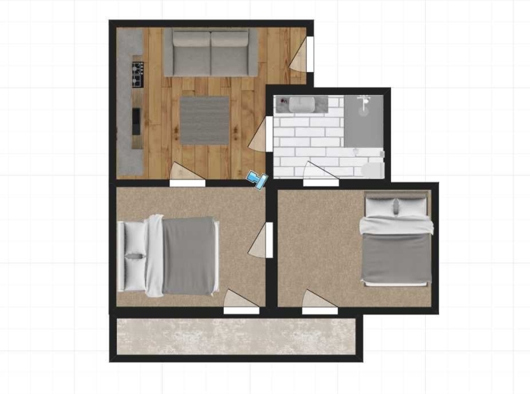 Тристаен апартамент в Пловдив, Кючук Париж - 87 кв.м за 1011 €/кв.м - Снимка #1