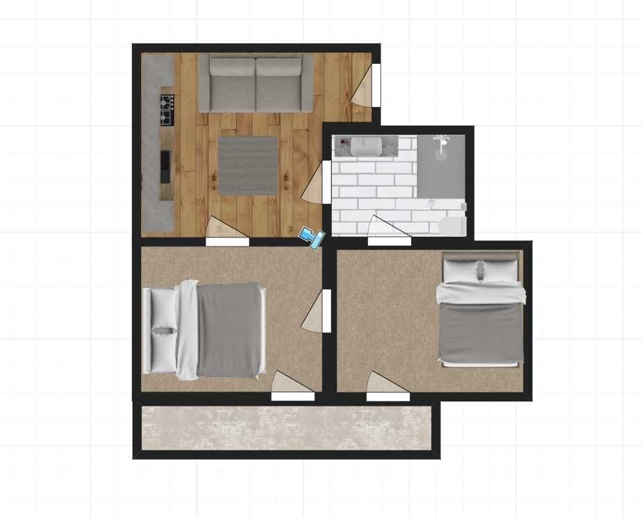 Тристаен апартамент в Пловдив, Кючук Париж - 87 кв.м за 1011 €/кв.м - Снимка #1