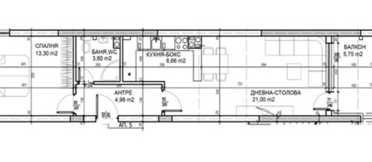 Двустаен апартамент в Пловдив, Тракия - 72 кв.м за 662 €/кв.м - Снимка #1