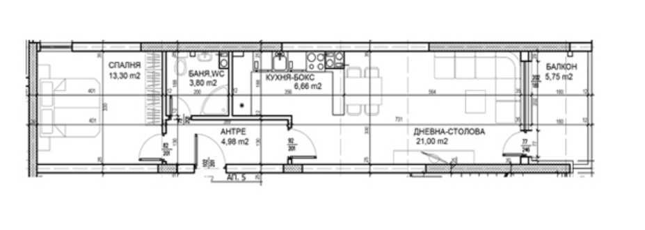 Двустаен апартамент в Пловдив, Тракия - 72 кв.м за 662 €/кв.м - Снимка #1