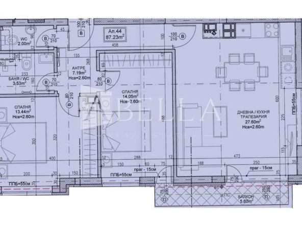 Тристаен апартамент в София, Дружба 2 - 104 кв.м за 1398 €/кв.м - Снимка #1