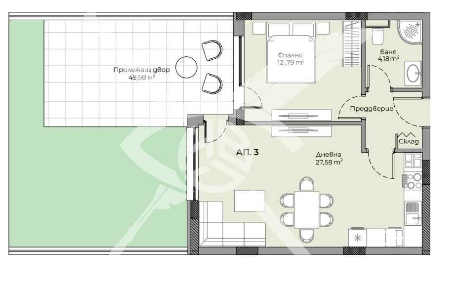 Двустаен апартамент в Пловдив, Христо Смирненски - 62 кв.м за 2022 €/кв.м - Снимка #1