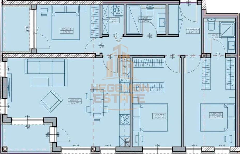 Четиристаен апартамент в Варна, Кайсиева градина - 131 кв.м за 658 €/кв.м - Снимка #1