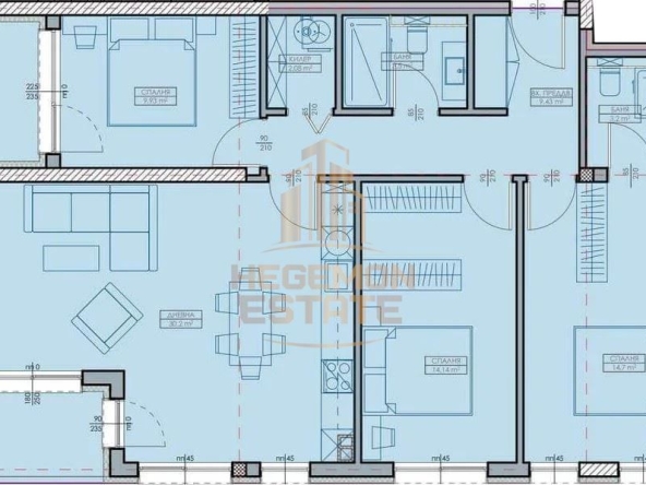 Четиристаен апартамент в Варна, Кайсиева градина - 131 кв.м за 658 €/кв.м - Снимка #1