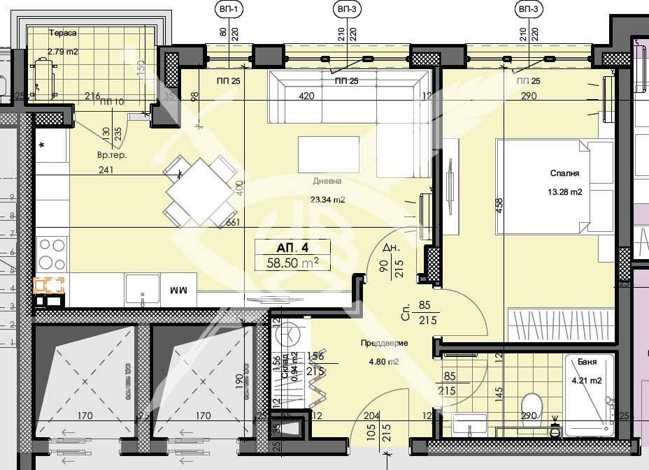 Двустаен апартамент в Пловдив, Кършияка - 69 кв.м за 1005 €/кв.м - Снимка #1