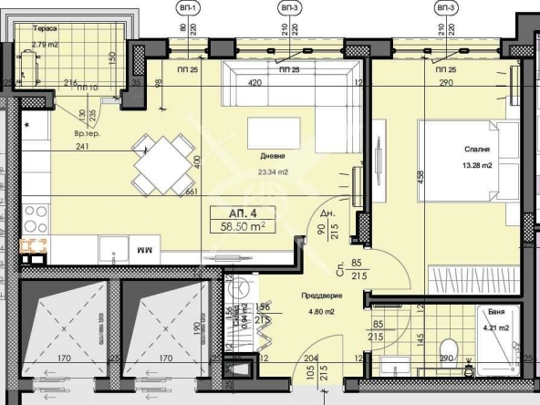 Двустаен апартамент в Пловдив, Кършияка - 69 кв.м за 513 €/кв.м - Снимка #1
