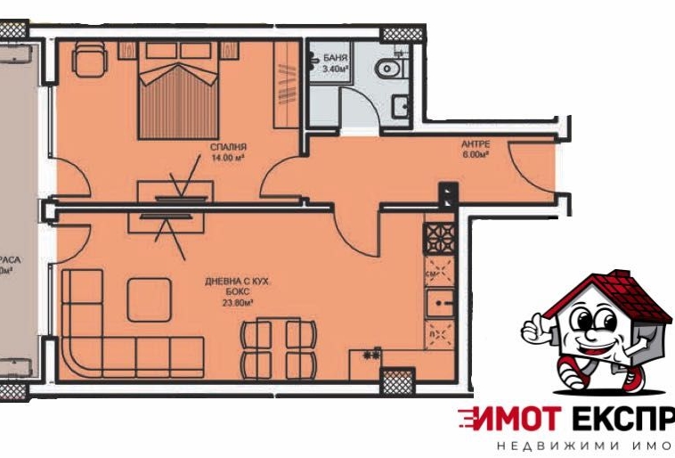 Двустаен апартамент в Асеновград - 75 кв.м за 1000 €/кв.м - Снимка #1
