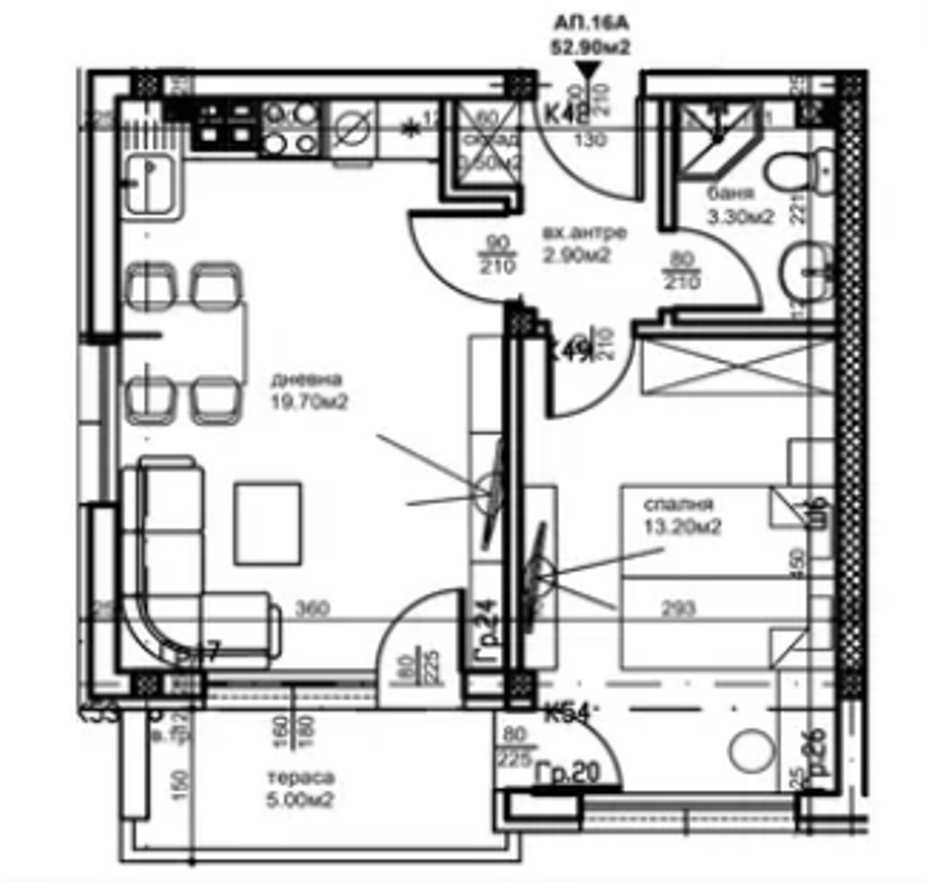 Двустаен апартамент в Пловдив, Център - 53 кв.м за 1689 €/кв.м - Снимка #1