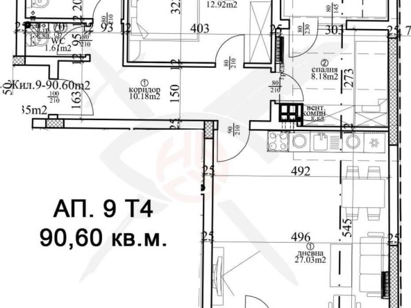 Тристаен апартамент в Варна, Център - 125 кв.м за 1601 €/кв.м - Снимка #1