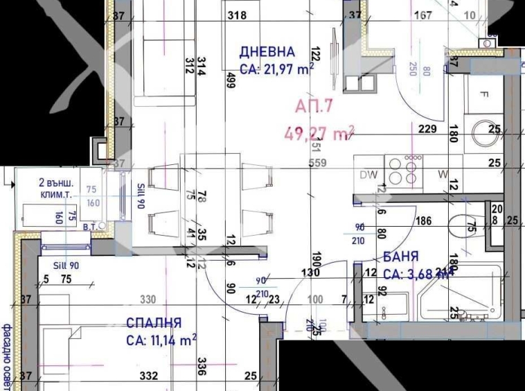 Двустаен апартамент в Бургас, Крайморие - 67 кв.м за 769 €/кв.м - Снимка #1