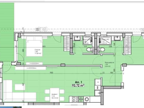 Тристаен апартамент в Пловдив, Остромила - 105 кв.м за 753 €/кв.м - Снимка #1