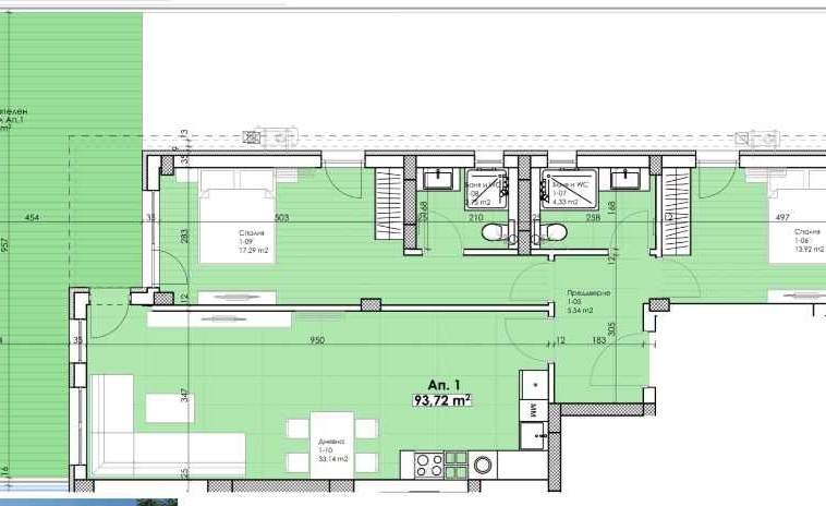 Тристаен апартамент в Пловдив, Остромила - 105 кв.м за 753 €/кв.м - Снимка #1