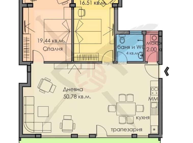 Тристаен апартамент в Бургас, Сарафово - 138 кв.м за 1096 €/кв.м - Снимка #1