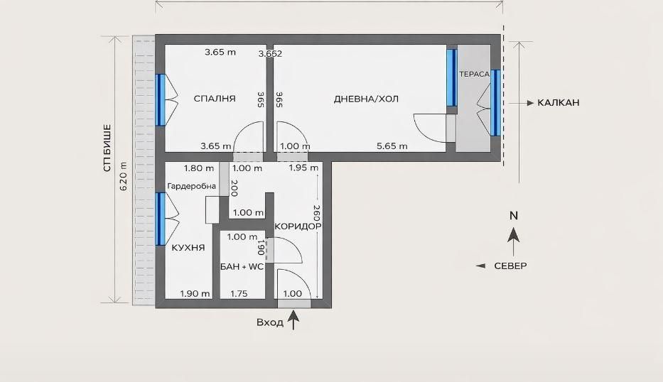Двустаен апартамент в Бургас, Изгрев - 61 кв.м за 1004 €/кв.м - Снимка #1