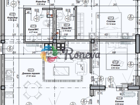 Тристаен апартамент в Варна, Бриз - 108 кв.м за 2593 €/кв.м - Снимка #1