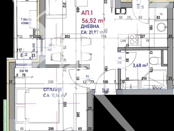 Двустаен апартамент в Бургас, Крайморие - 71 кв.м за 759 €/кв.м - Снимка #1