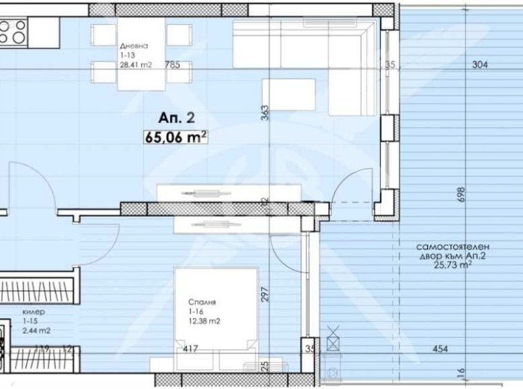 Дава се под наем Двустаен апартамент в Пловдив, Остромила - 73 кв.м за 129592.53 € - Снимка #1
