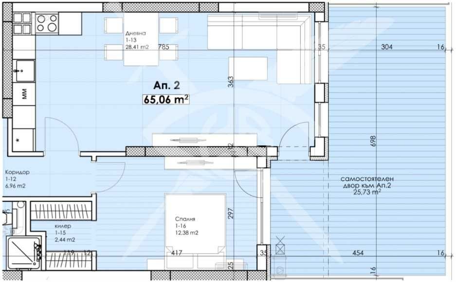 Дава се под наем Двустаен апартамент в Пловдив, Остромила - 73 кв.м за 129592.53 € - Снимка #1