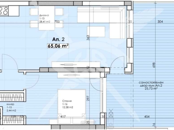 Дава се под наем Двустаен апартамент в Пловдив, Остромила - 73 кв.м за 129921 € - Снимка #1