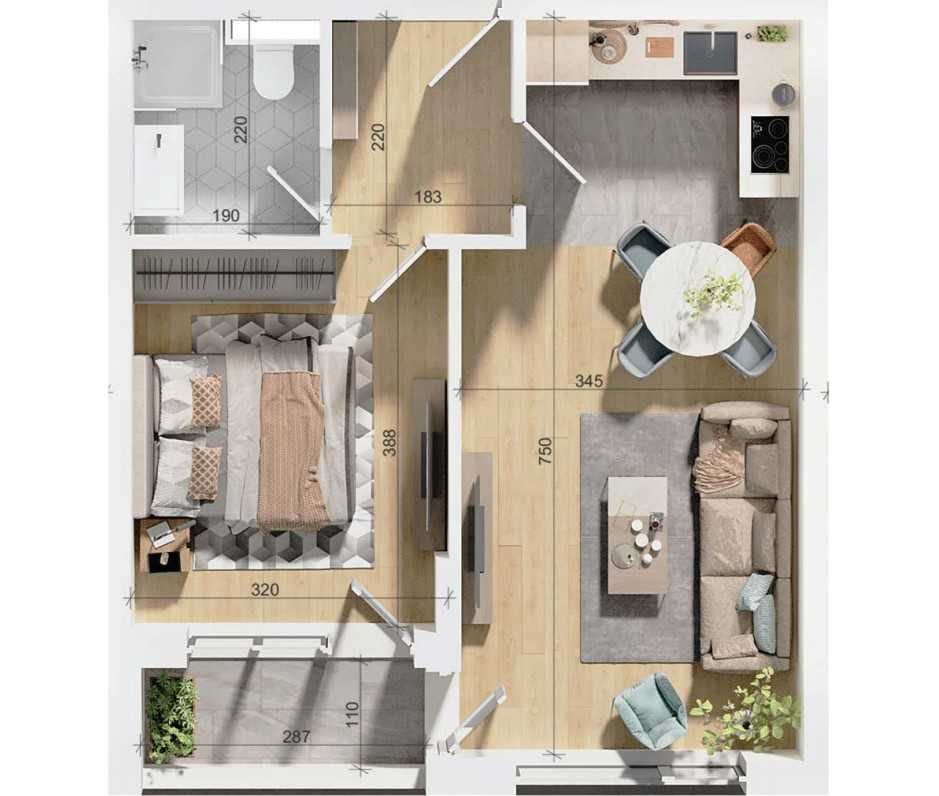 Двустаен апартамент в Пловдив, Тракия - 72 кв.м за 1570 €/кв.м - Снимка #1