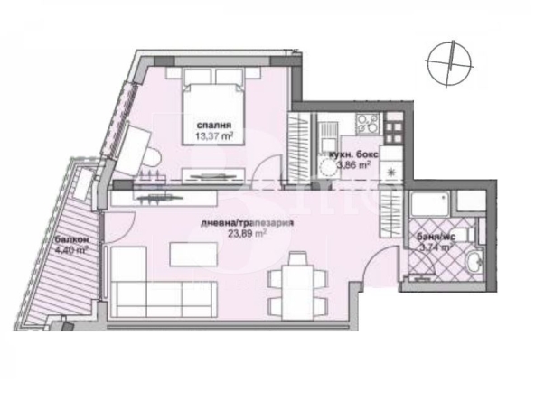 Двустаен апартамент в София, Люлин 6 - 68 кв.м за 1370 €/кв.м - Снимка #1