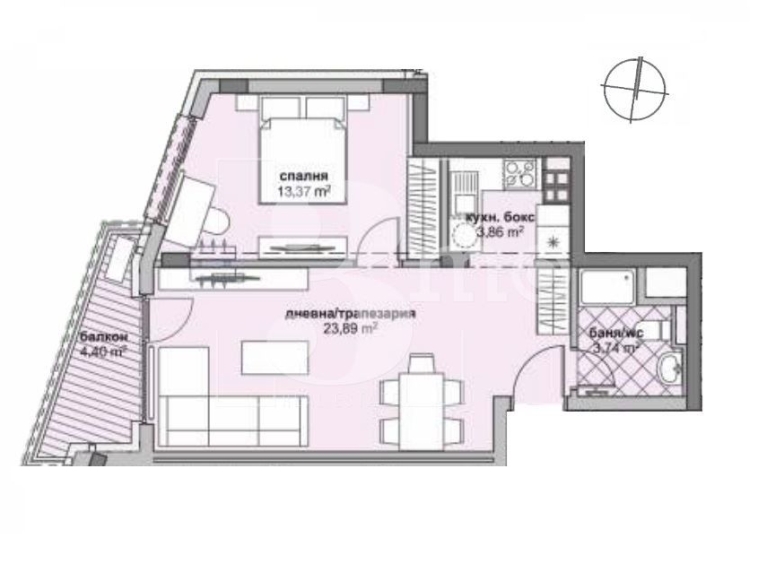 Двустаен апартамент в София, Люлин 6 - 68 кв.м за 1370 €/кв.м - Снимка #1