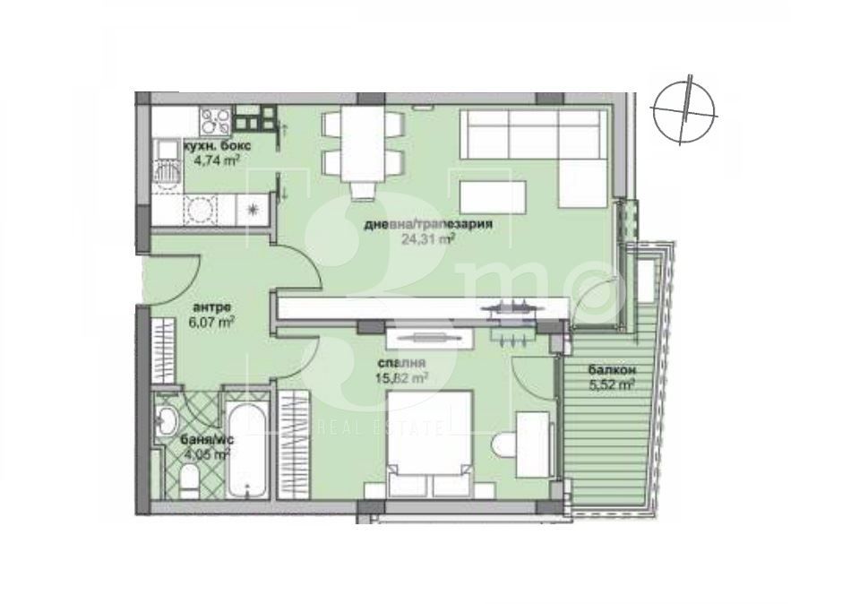 Двустаен апартамент в София, Люлин 6 - 83 кв.м за 1343 €/кв.м - Снимка #1