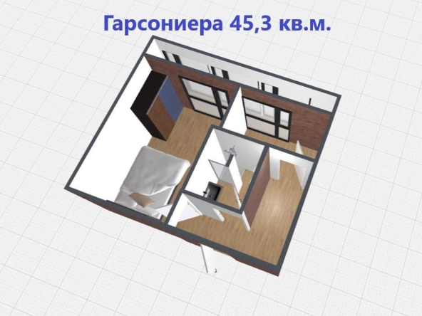 Едностаен апартамент в Ямбол, Аврен - 45 кв.м за 635 €/кв.м - Снимка #1