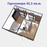 Едностаен апартамент в Ямбол, Аврен - 45 кв.м за 635 €/кв.м - Снимка #1