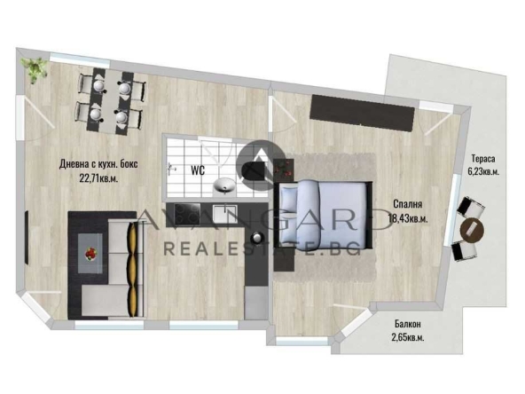 Двустаен апартамент в Пловдив, Център - 96 кв.м за 1014 €/кв.м - Снимка #1