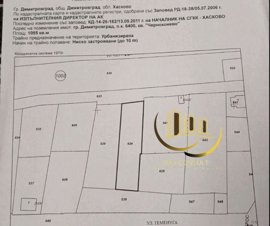 Парцел в Димитровград - 1055 кв.м за 15 €/кв.м - Снимка #1
