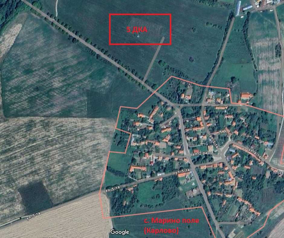 Дава се под наем Парцел в с. Марино поле, Област Пловдив - 5000 кв.м за 510 € - Снимка #1