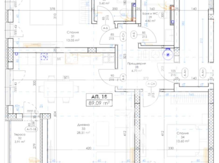 Тристаен апартамент в Пловдив, Беломорски - 105 кв.м за 566 €/кв.м - Снимка #1