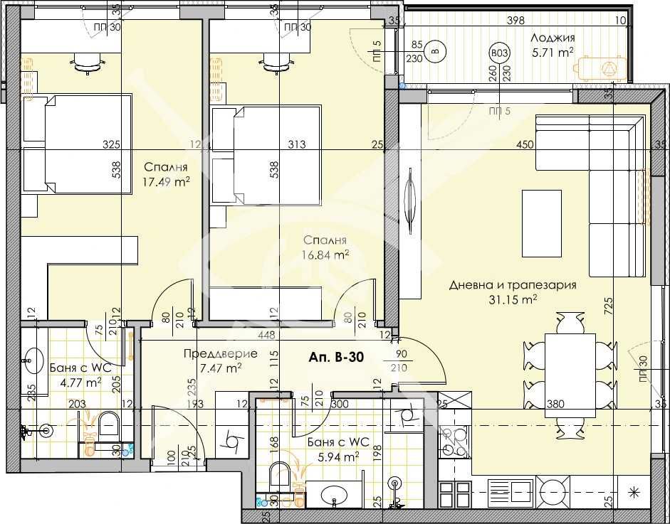 Тристаен апартамент в Пловдив, Кършияка - 124 кв.м за 670 €/кв.м - Снимка #1