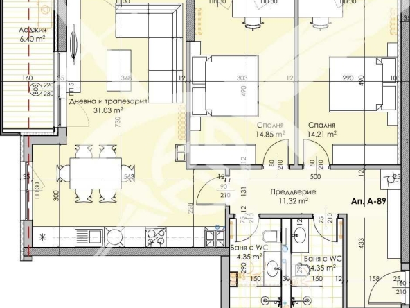 Тристаен апартамент в Пловдив, Кършияка - 120 кв.м за 1810 €/кв.м - Снимка #1