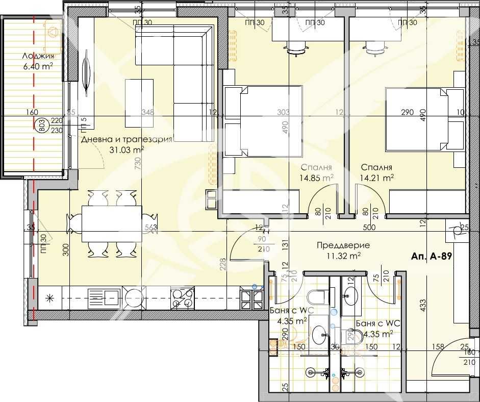 Тристаен апартамент в Пловдив, Кършияка - 120 кв.м за 1810 €/кв.м - Снимка #1