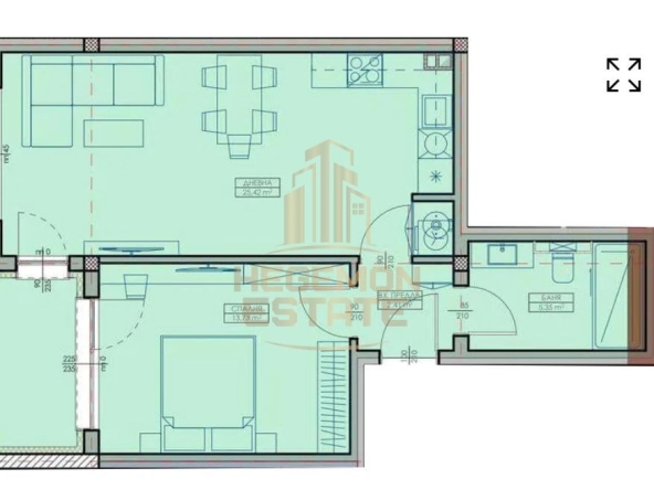 Двустаен апартамент в Варна, Кайсиева градина - 71 кв.м за 636 €/кв.м - Снимка #1