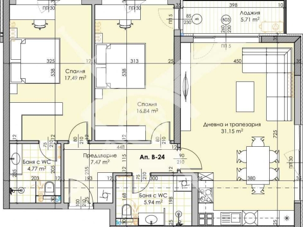 Тристаен апартамент в Пловдив, Кършияка - 124 кв.м за 670 €/кв.м - Снимка #1