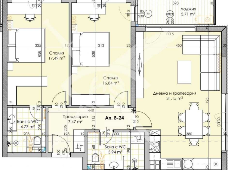 Тристаен апартамент в Пловдив, Кършияка - 124 кв.м за 670 €/кв.м - Снимка #1