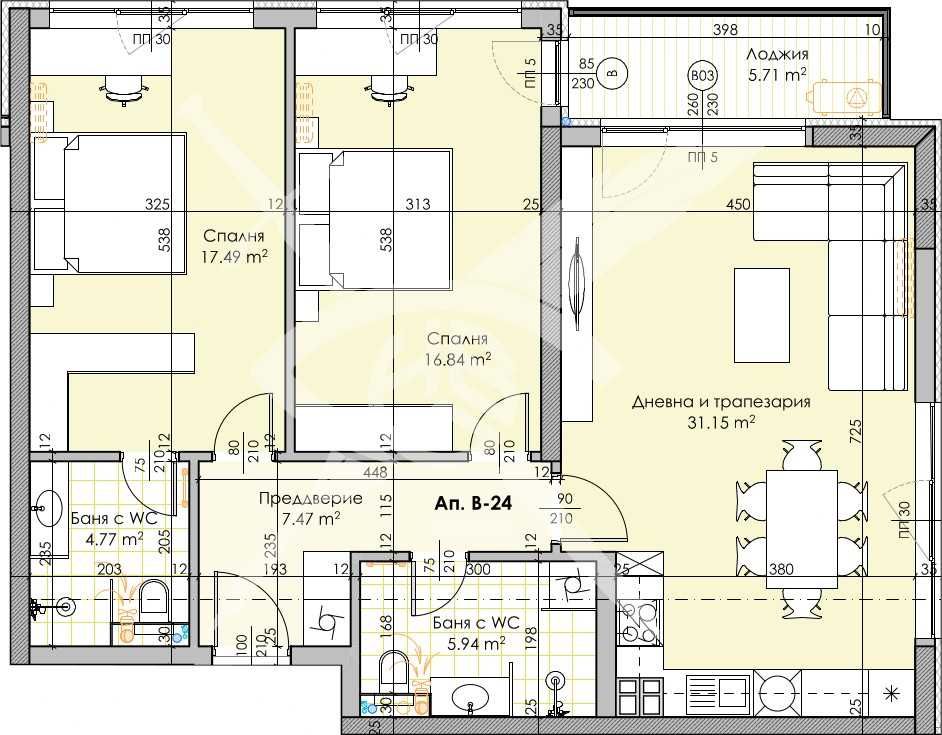 Тристаен апартамент в Пловдив, Кършияка - 124 кв.м за 670 €/кв.м - Снимка #1