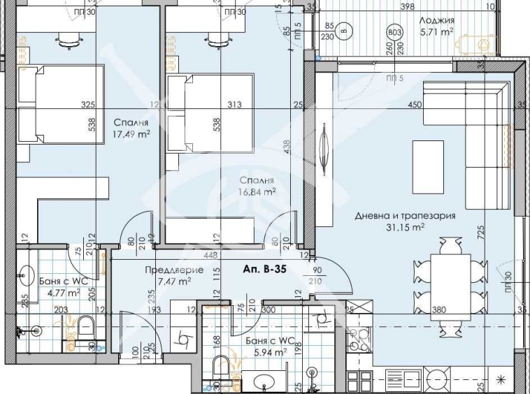 Тристаен апартамент в Пловдив, Кършияка - 124 кв.м за 1460 €/кв.м - Снимка #1