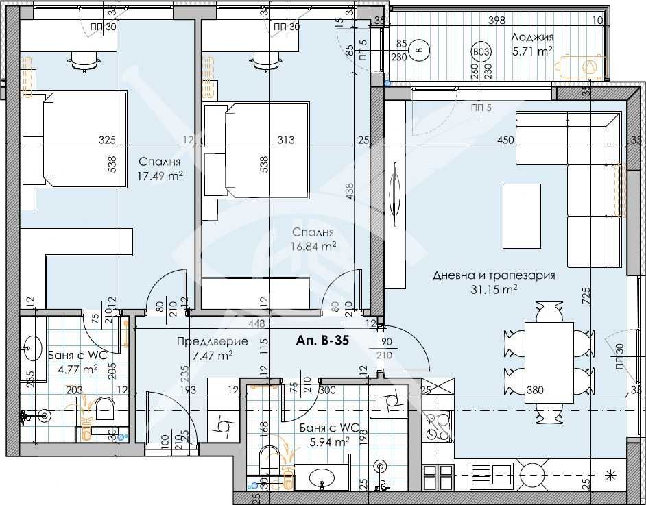 Тристаен апартамент в Пловдив, Кършияка - 124 кв.м за 1460 €/кв.м - Снимка #1