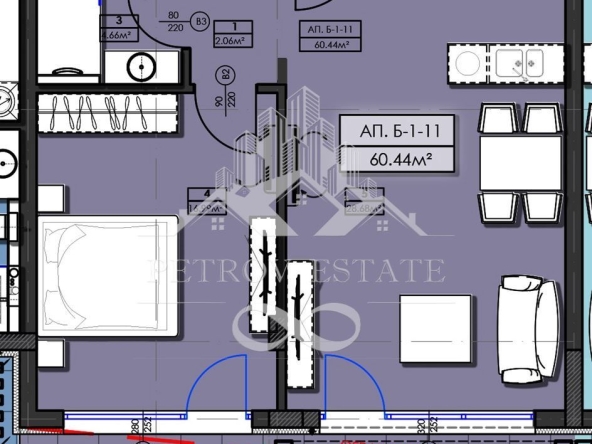 Двустаен апартамент в Велинград - 69 кв.м за 905 €/кв.м - Снимка #1