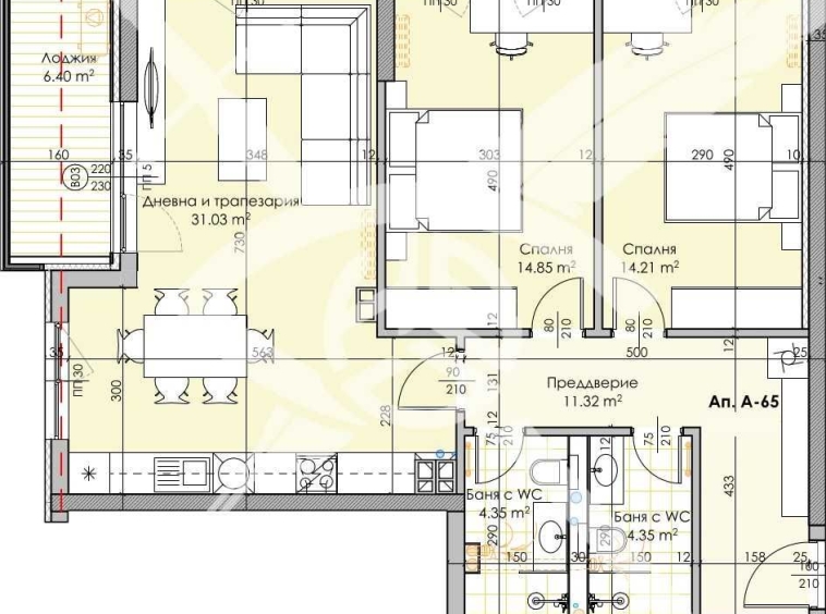 Тристаен апартамент в Пловдив, Кършияка - 120 кв.м за 832 €/кв.м - Снимка #1