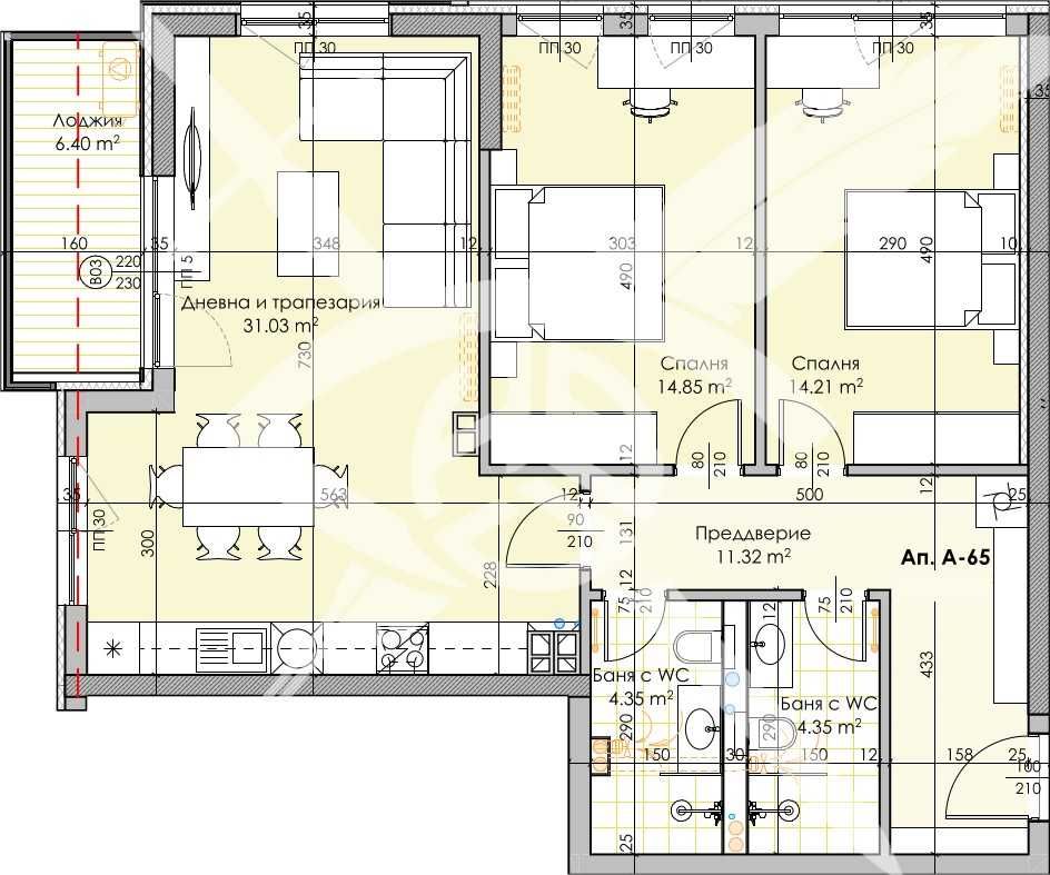 Тристаен апартамент в Пловдив, Кършияка - 120 кв.м за 832 €/кв.м - Снимка #1