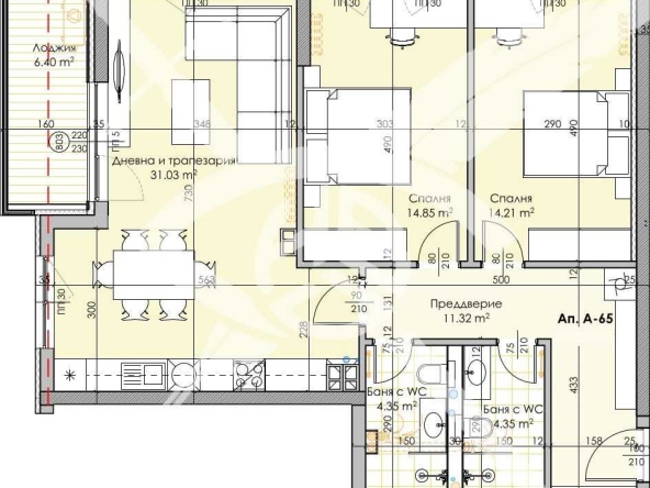 Тристаен апартамент в Пловдив, Кършияка - 120 кв.м за 1631 €/кв.м - Снимка #1