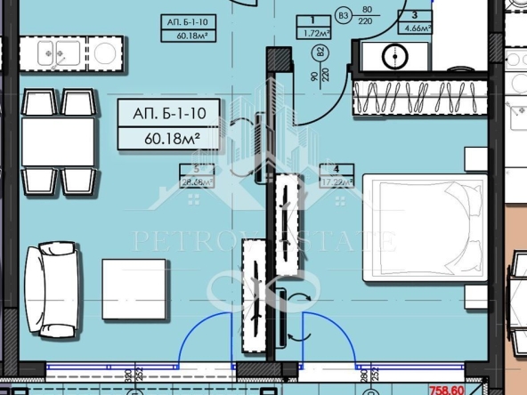 Двустаен апартамент в Велинград - 69 кв.м за 459 €/кв.м - Снимка #1