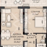 Двустаен апартамент в Варна, Виница - 68 кв.м за 1157 €/кв.м - Снимка #1