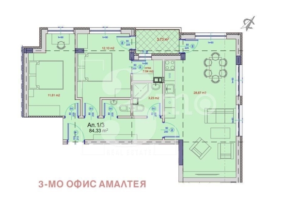 Тристаен апартамент в София, Люлин 9 - 101 кв.м за 1403 €/кв.м - Снимка #1