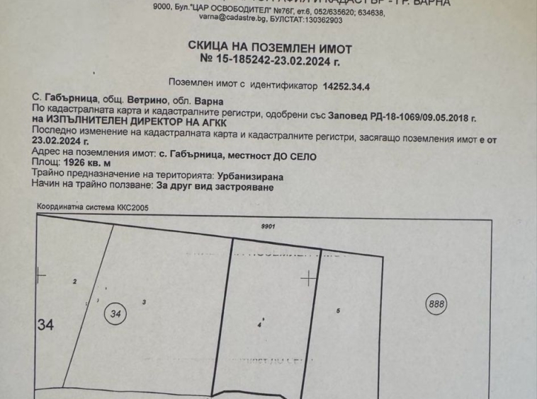 Земеделски имот в с. Габърница, Област Варна -  кв.м за 5100 €/дка - Снимка #1